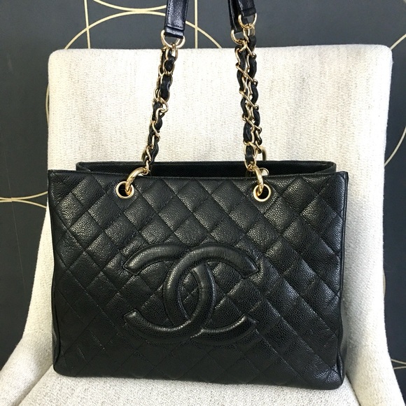 CHANEL Caviar Quilted Grand Shopping Tote GST bag - Picture 1 of 15